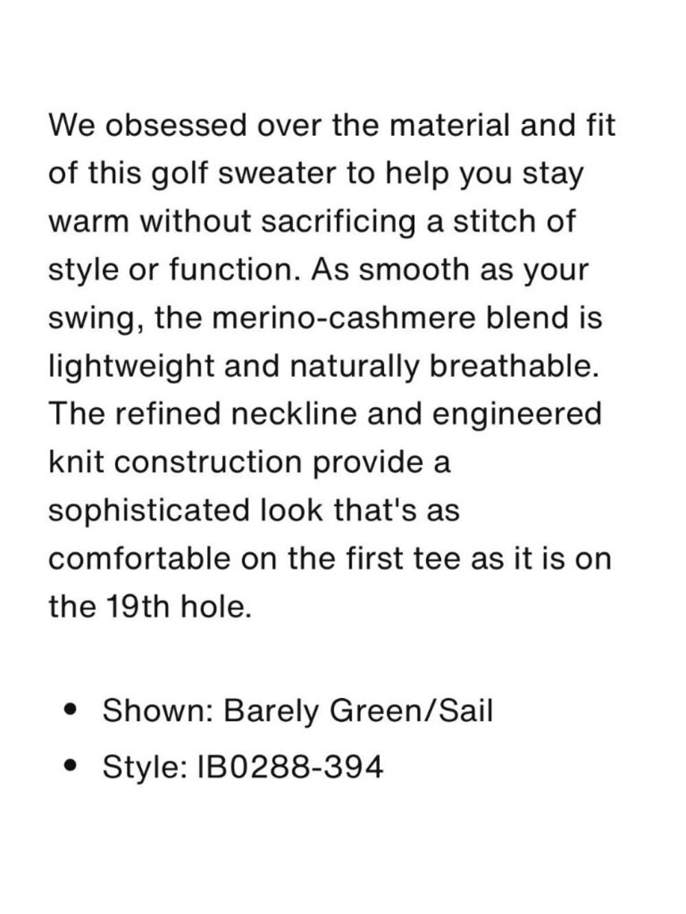 NEW Nike Golf Merino Cashmere Tailored Performance Crew Sweater IB0288-394 3XL - Picture 6 of 7